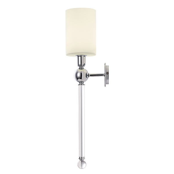 Бра Crystal Lux Mirabella AP1 Chrome/White