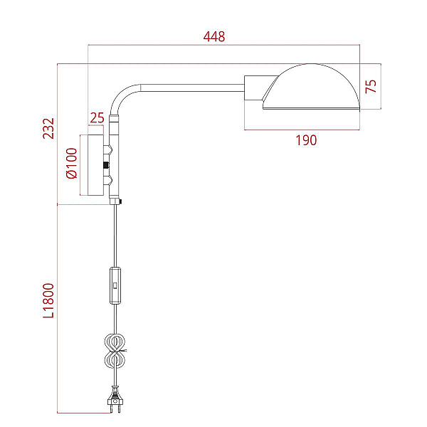 Бра Arte Lamp Zetta A7055AP-1BK