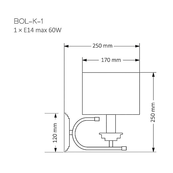 Бра Kutek Mood Bolt BOL-K-1(N)