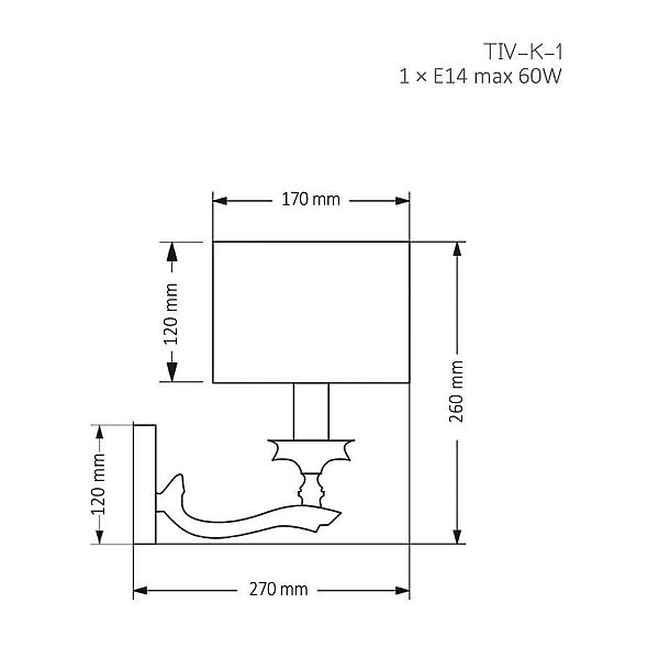 Бра Kutek Mood Tivoli TIV-K-1 (P)