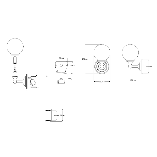 Бра Elstead Lighting Austen BATH/AUSTEN4 PB