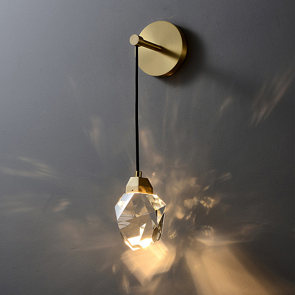 Бра DeLight Collection Crystal rock II 9701W brass