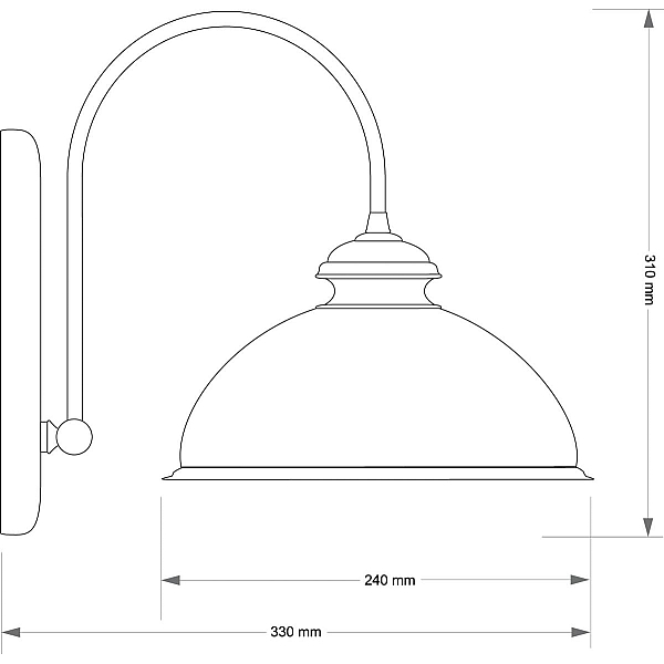 Бра Kutek Lido LID-K-1 (P) GR