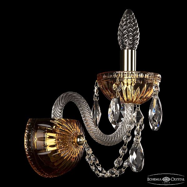 Бра Bohemia Ivele Crystal 5402B/1/141 G Amber/M-1G