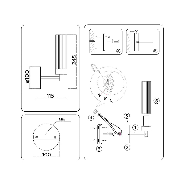 Бра Ambrella Light High Light Modern LH55164