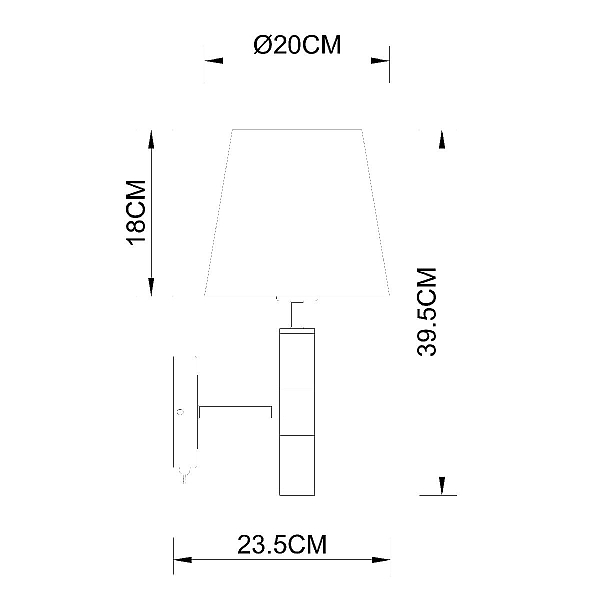 Бра Arte Lamp Robert A5066AP-1BK
