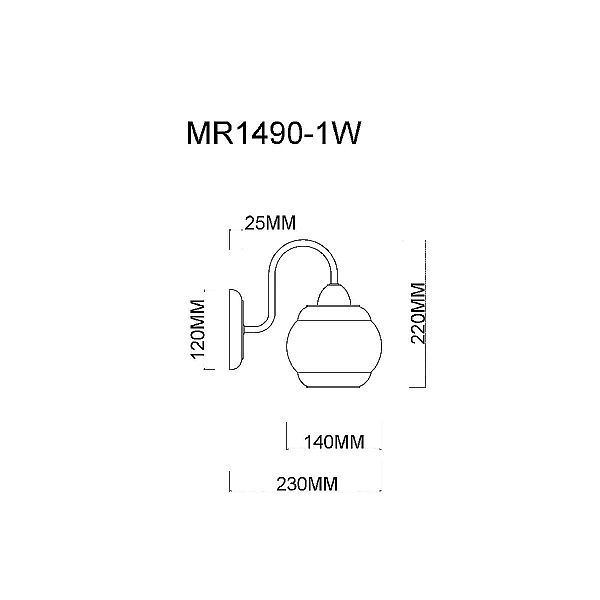 Бра MyFar Kris MR1490-1W