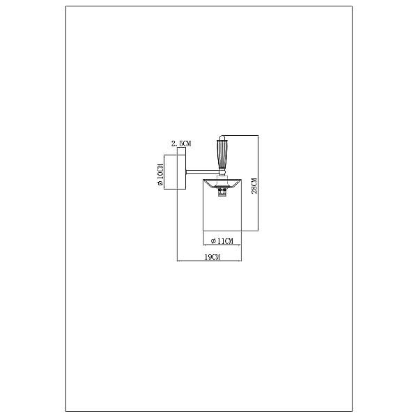Бра Arte Lamp Waverley A4102AP-1PB