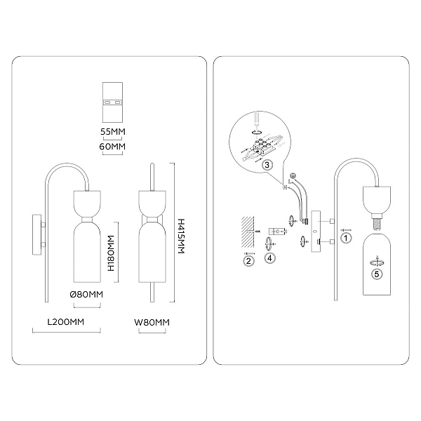 Бра Ambrella Light High Light Ceramo Modern LH53335
