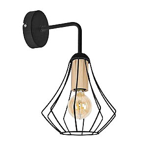 Бра IMEX MD.9051-1-W-BK+WOOD