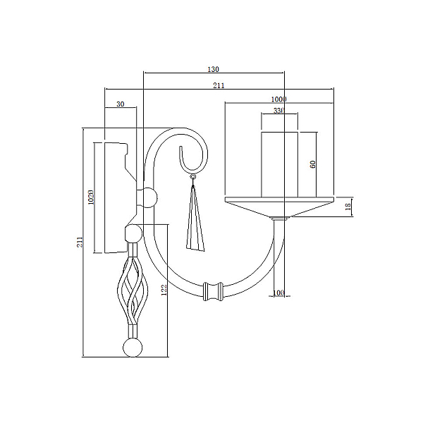 Бра Elstead Lighting AG1-AGED-BRASS