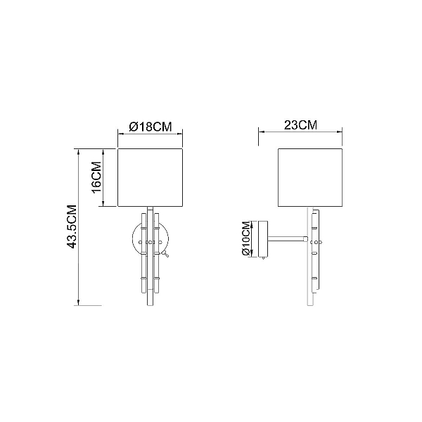 Бра Arte Lamp Taygeta A4097AP-1CC
