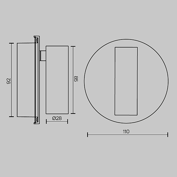 Бра Maytoni Technical Ego C176WL-9W-2.7-4K-B