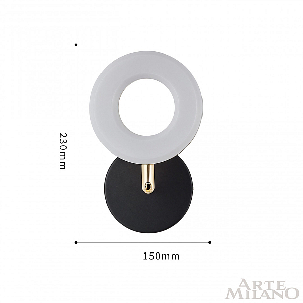 Бра Arte Milano 271399/1B BK/GD