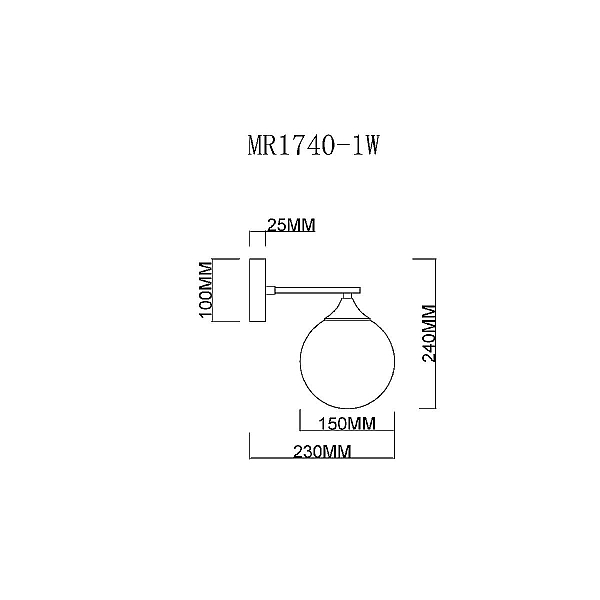 Бра MyFar Fisher MR1740-1W