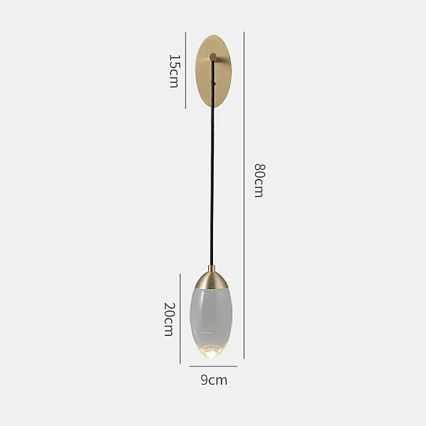 Бра DeLight Collection Celestial MT8847-1W brass