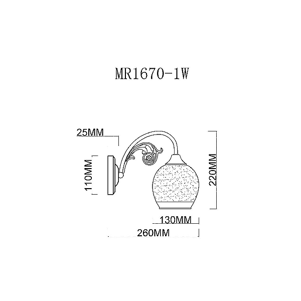 Бра MyFar Nika MR1670-1W