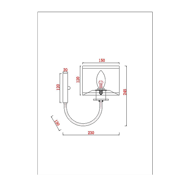Бра Arte Lamp ATTORE A4092AP-1CC
