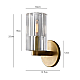 Бра DeLight Collection Wall lamp 8816W gold/clear