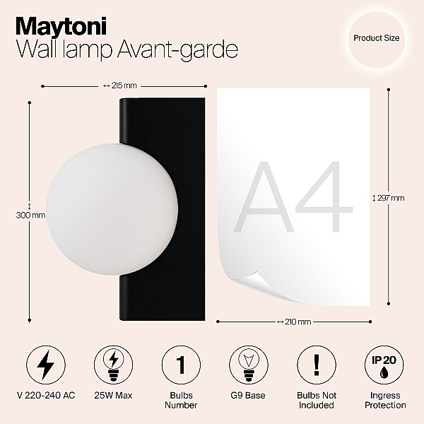 Бра Maytoni Avant-garde MOD324WL-01B