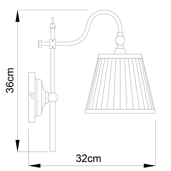 Бра Arte Lamp Seville A1509AP-1PB