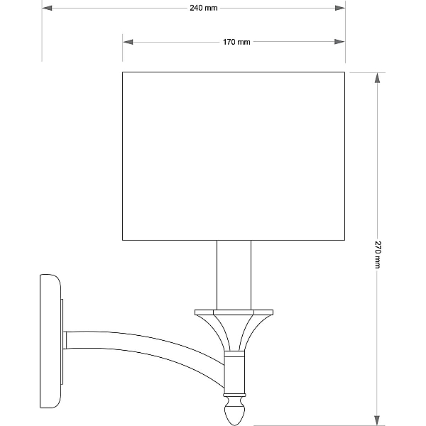Бра Kutek Decor Abazur DEC-K-1 (P/A)