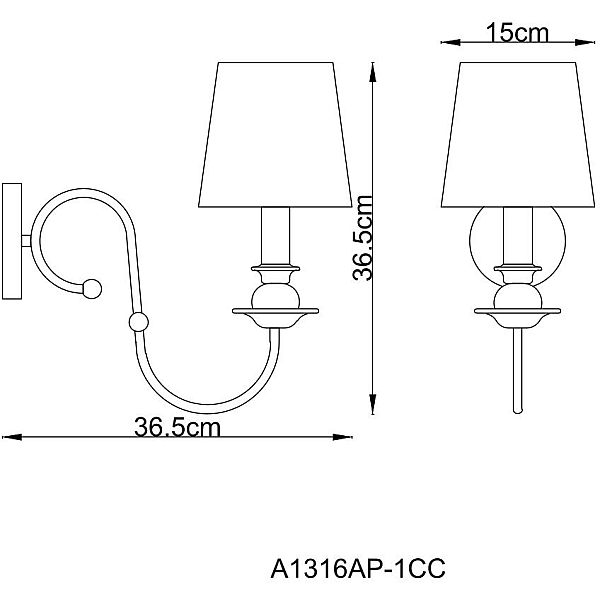 Бра Arte Lamp Molly A1316AP-1CC