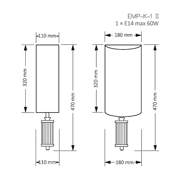 Настенный светильник KUTEK MOOD Empoli EMP-K-1(Z)II