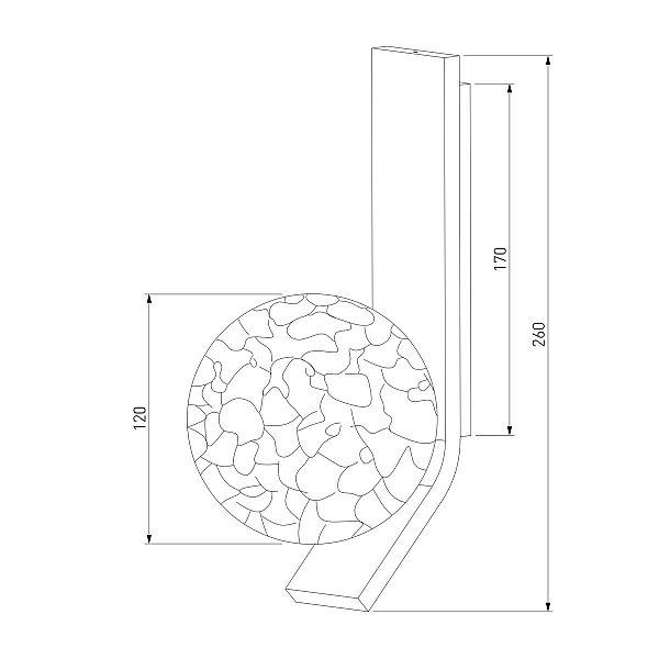 Бра Eurosvet Luxor 40019/1 серебро a060770