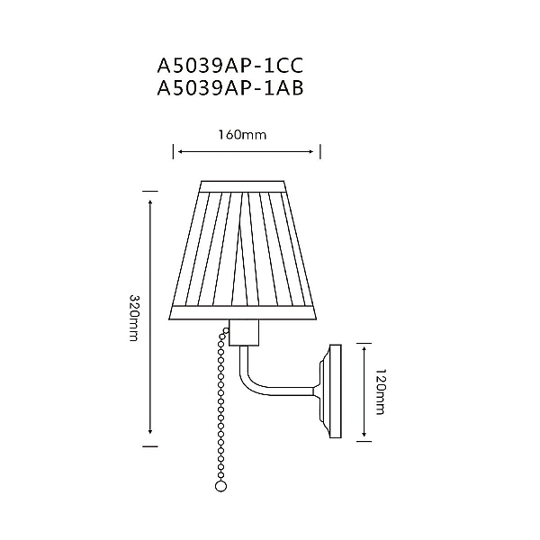 Бра Arte Lamp Marriot A5039AP-1CC