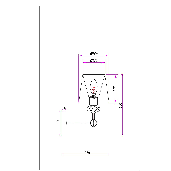 Бра Arte Lamp BROCCA A4093AP-1AB