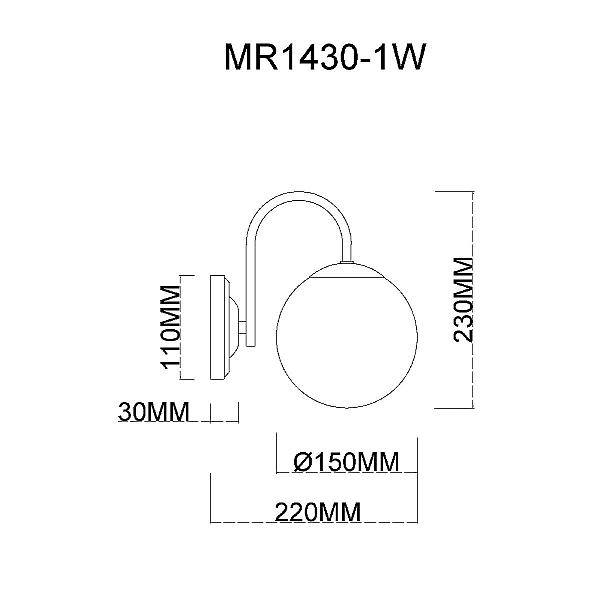 Бра MyFar Kate MR1430-1W