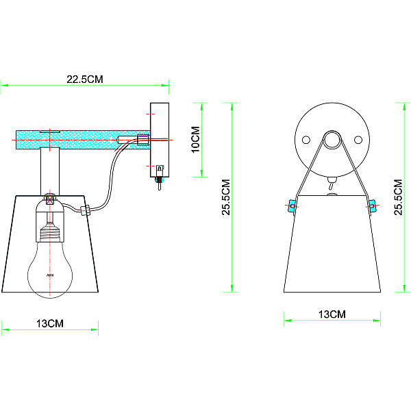 Бра Arte Lamp THOMAS A7032AP-1BK