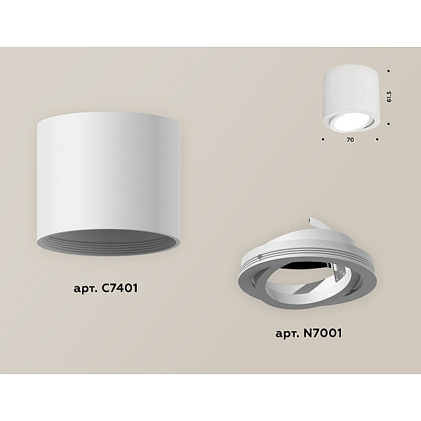 Накладной поворотный светильник Ambrella Light Techno XS7401001 (C7401, N7001)