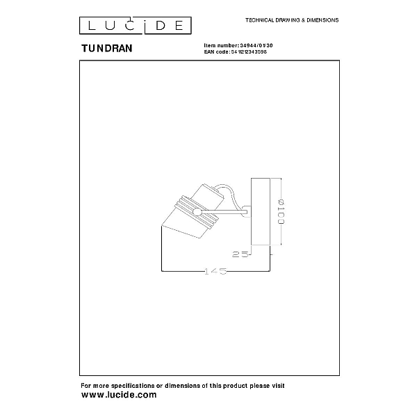Спот Lucide Tundran 34944/01/30