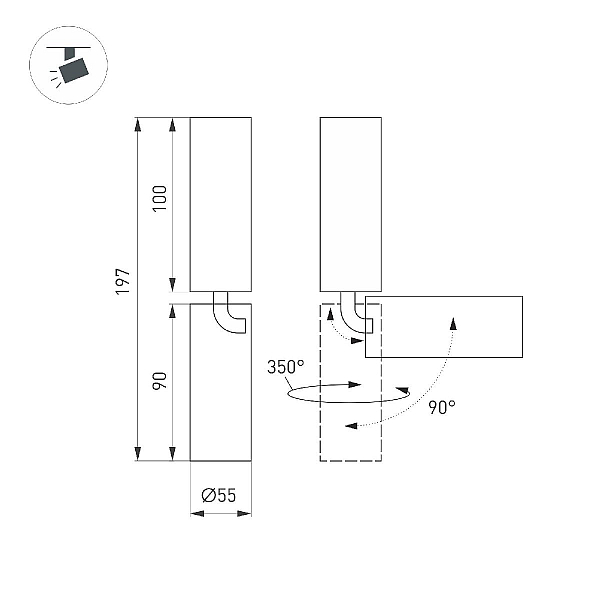 Спот Arlight SP-NUANCE-SURFACE-FLAP-R35-7W Day4000 049915