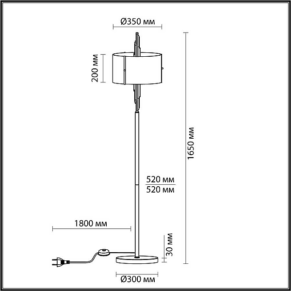 Торшер Odeon Light Exclusive Margaret 4895/3F