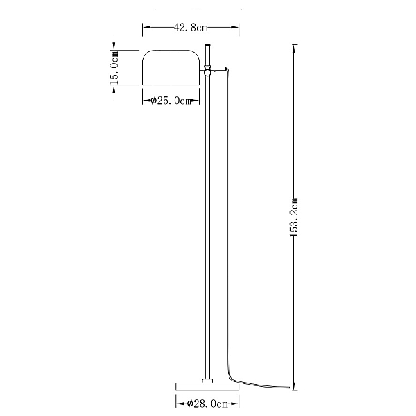 Торшер Milosh Tendence Kizzi 0911FL-1BKN