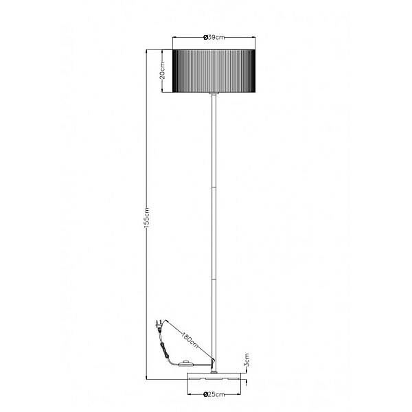 Торшер Arte Lamp Mallorca A1021PN-1SS