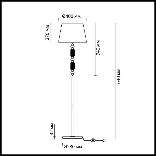 Торшер Odeon Light Classic Candy 4861/1FA
