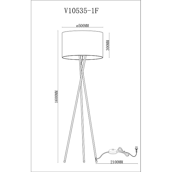 Торшер Moderli Palma V11597-1F