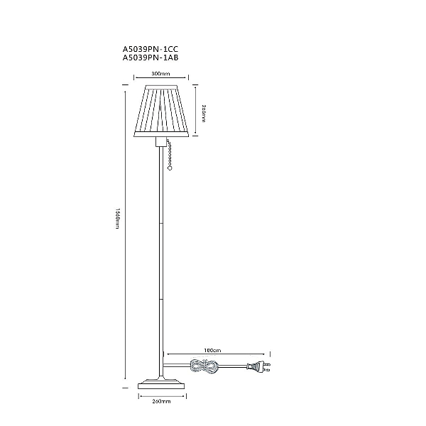 Торшер Arte Lamp Marriot A5039PN-1CC