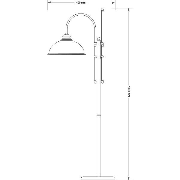 Торшер Kutek Lido LID-LS-1 (P) GR