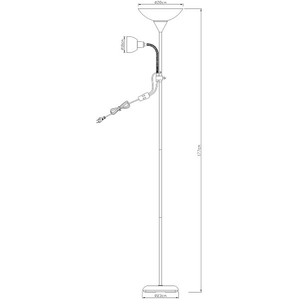 Торшер Arte Lamp Duetto A9569PN-2SI