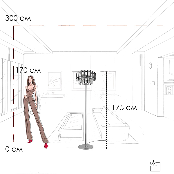 Торшер LOFT IT Boucle 10438F