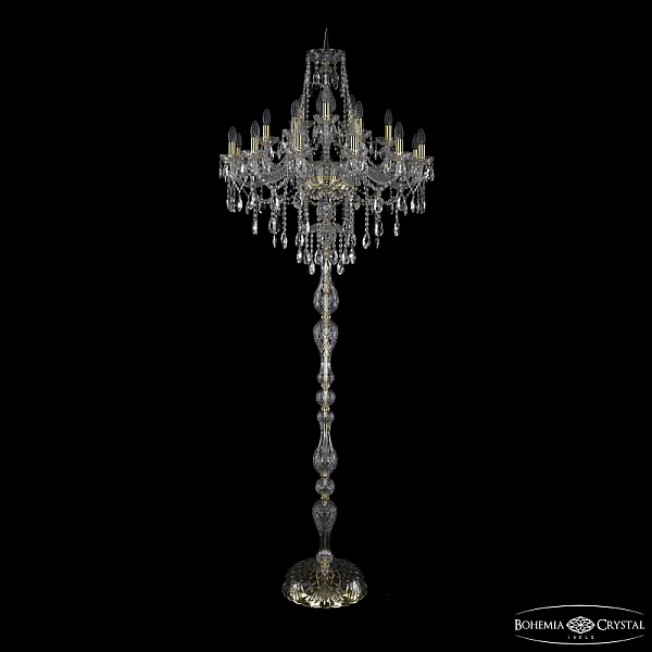 Торшер Bohemia Ivele Crystal 1415T1/12+6+3/300-225 G