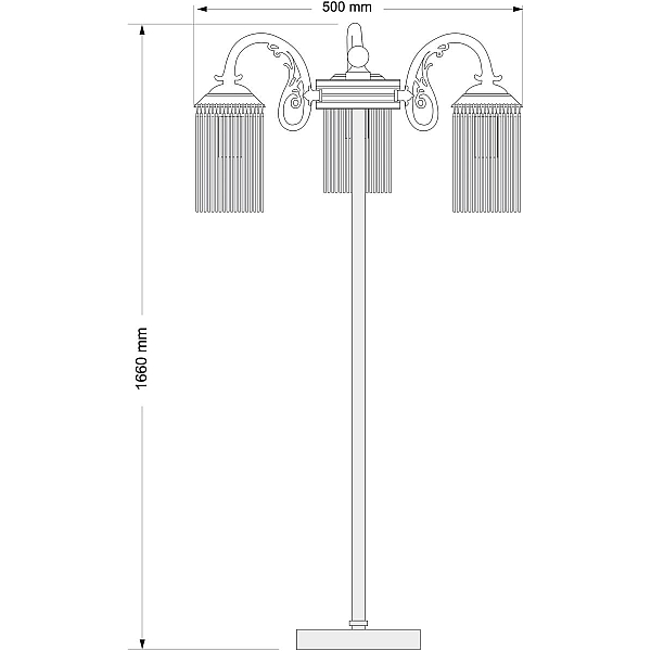 Торшер Kutek Fiore FIO-LS-3 (P)