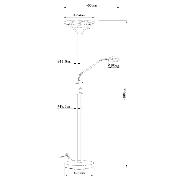 Торшер Arte Lamp Duetto A4329PN-2SS