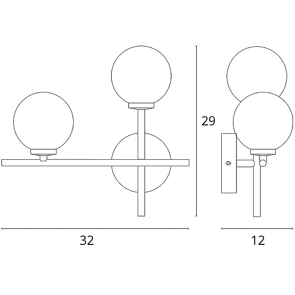 Бра Arte Lamp Bolla-Piccolo A3988AP-2AB