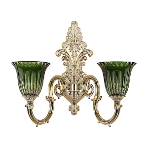 Бра Bohemia Ivele Crystal Verona 7203B15/2/210 GW P2 U Clear-Green/H-1K